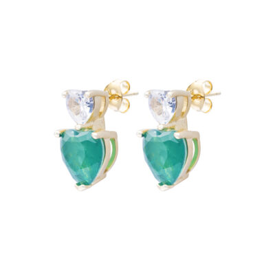 Twin Hearts Earrings by CANDY ICE JEWELRY